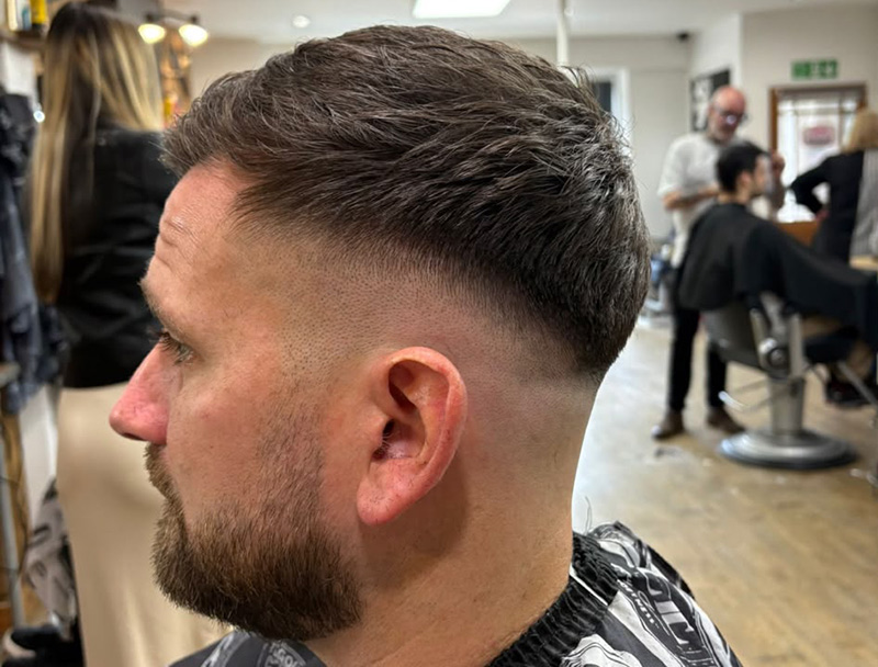Precision gents skin fade haircut performed at Havant barber shop